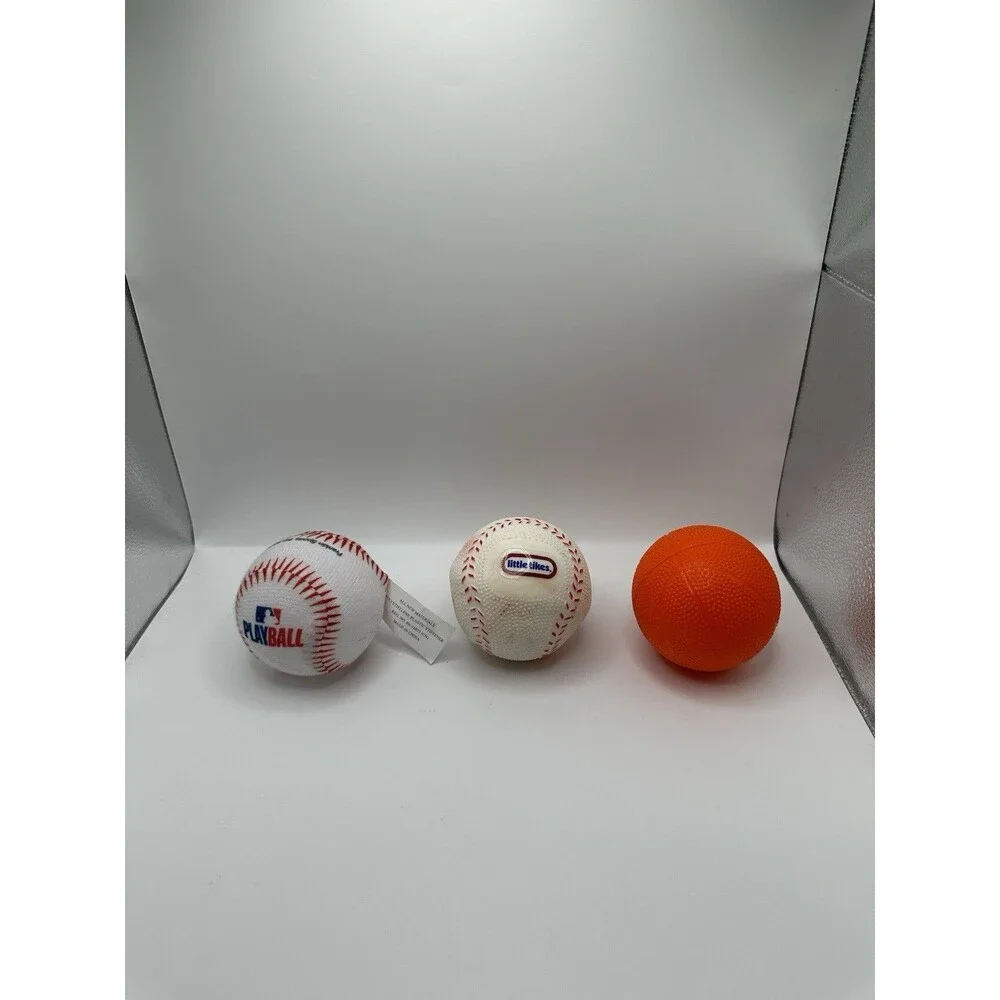 Little Tikes & MLB Play Ball Toy Balls Lot of 3 Baseball Basketball Kids